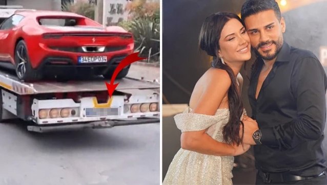 Dilan Polat ve Engin Polat çiftinin lüks araçları emniyete DP plakalı çekiciyle getirildi
