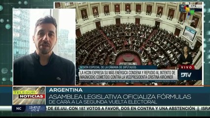 Argentina: Asamblea Legislativa oficializa fórmulas de cara a la segunda vuelta electoral