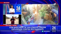 Terror en Sullana: Con máscaras de Halloween lanzan explosivos contra restaurante