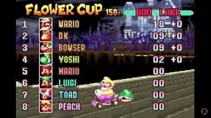 Gameplay Mario Kart: Super Circuit - Flower Cup 150 cc