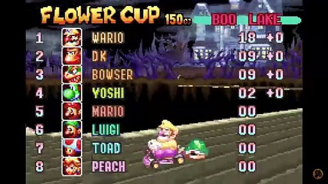Gameplay Mario Kart: Super Circuit - Flower Cup 150 cc