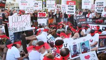 Manifestación en Israel pidiendo la liberación de los secuestrados por Hamás