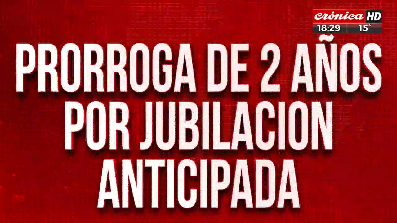 Prorroga de 2 años por jubilación anticipada