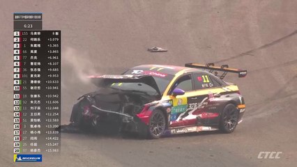 TCR China 2023 Zhuzhou 2 Race 2 Wong Liu Big Crash