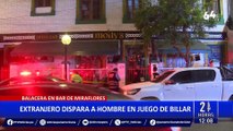 Tiroteo en bar de Miraflores: extranjero dispara a hombre durante juego de billar