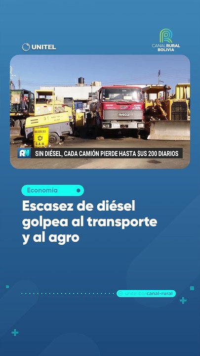Escasez de diésel golpea al transporte y al agro