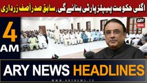 ARY NeARY News 4 AM Headlines 3rd November 2023 | Agli Hukoomat Peoples Party Banaye Gi, Asif Zardariws Headlines 4 AM