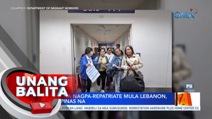 6 na OFW na nagpa-repatriate mula sa Lebanon, balik-Pilipinas na | UB