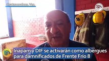 Inapam y DIF se activarán como albergues para damnificados de Frente Frío 8 en Coatzacoalcos