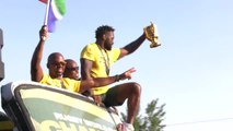 South Africa celebrate World Cup win with fans