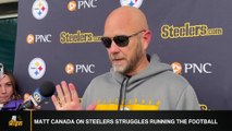 Matt Canada Discusses Steelers Struggles Running The Football