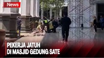 Pekerja Jatuh dari Plafon Setinggi 10 Meter sat Renovasi Atap Masjid Gedung Sate