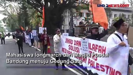 Bela Palestina, Mahasiswa Se-Bandung Raya Gelar Demonstrasi di Gedung Sate