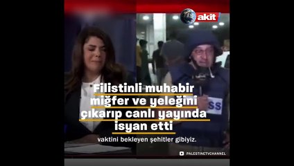 Filistinli muhabir miğfer ve yeleğini çıkarıp canlı yayını gözyaşlarıyla bitirdi