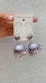 silver oxidized Jhumka Earrings