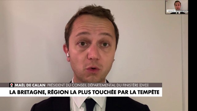Maël De Calan : «La plus grande priorité, c’est de rétablir les voies de circulation. On a eu des renforts de la sécurité civile, des pompiers du Finistère»