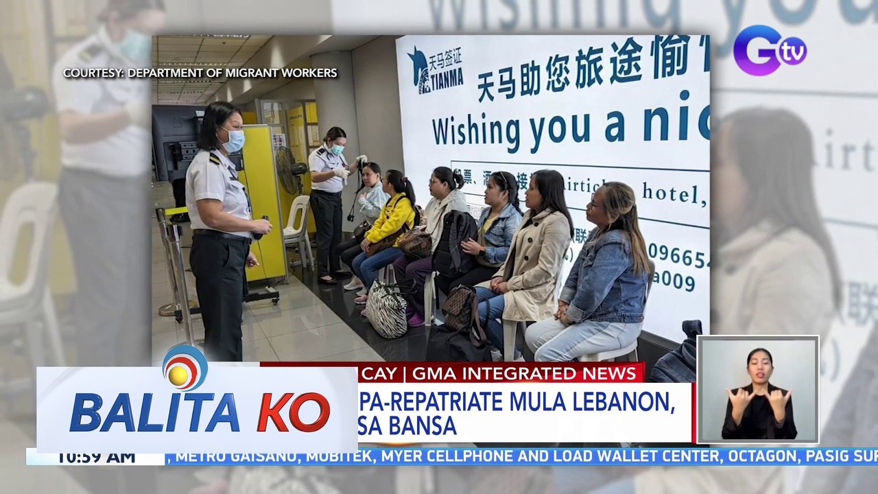 6 OFW na nagpa-repatriate mula Lebanon, dumating na sa bansa | BK