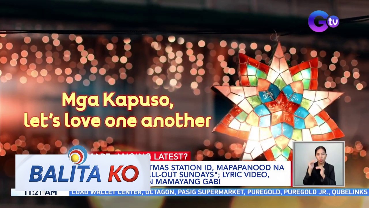 2023 GMA Christmas Station ID, mapapanood na sa linggo sa "All-Out Sundays"; Lyric video, ilalabas naman mamayang gabi | BK