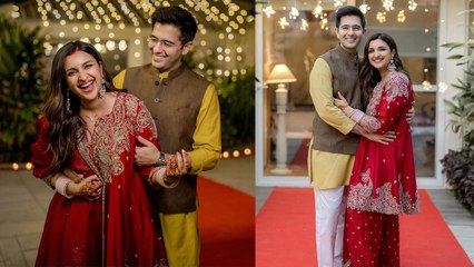 Parineeti Chopra ने पहले करवाचौथ पर पहना इतने लाख का कल्पा सिल्क जरदोजी Anarkali Suit!