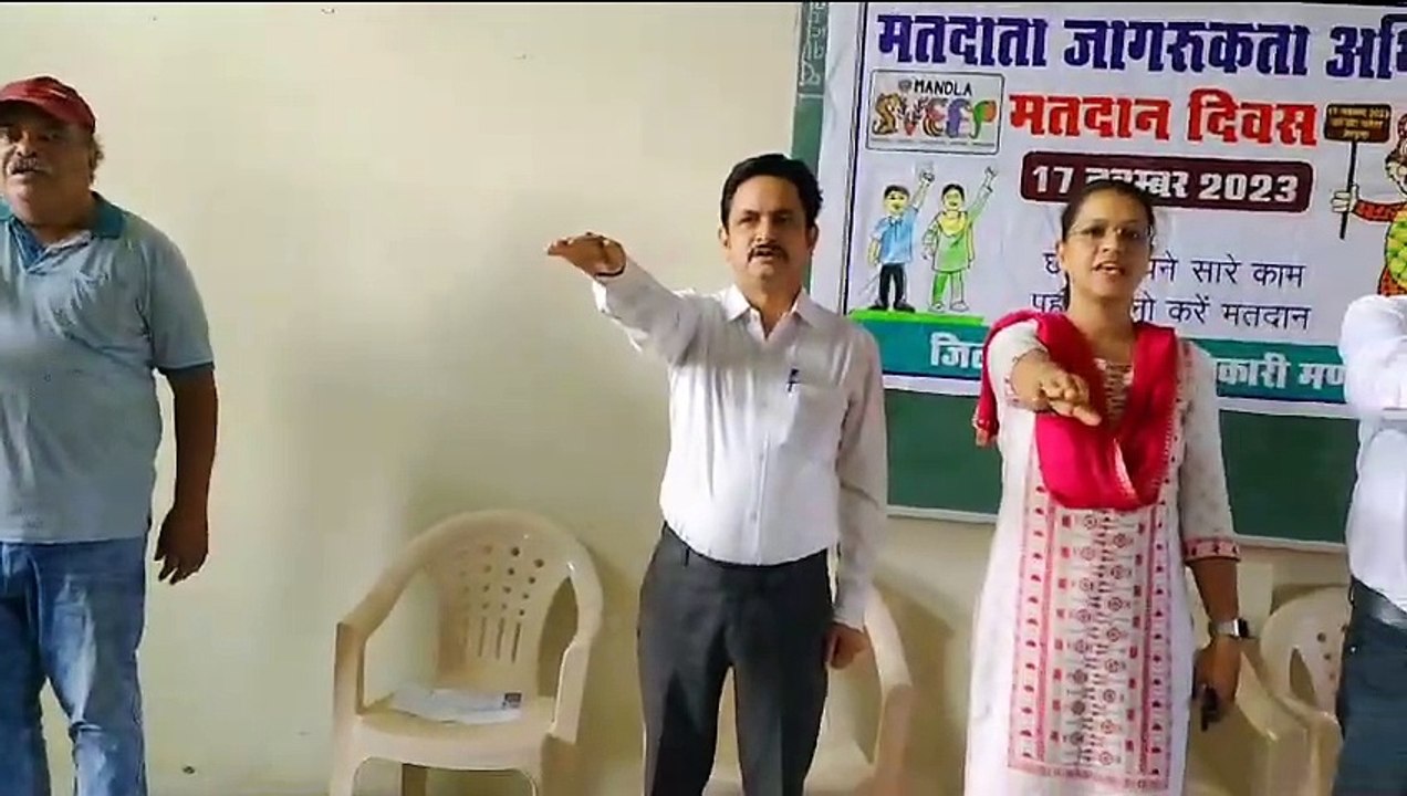 शत-प्रतिशत मतदान के लिए विद्यार्थियों को किया प्रेरित