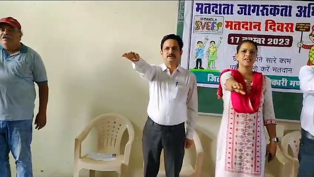 शत-प्रतिशत मतदान के लिए विद्यार्थियों को किया प्रेरित