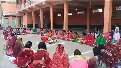 श्री राम मंदिर व सरदार भगत सिंह वार्ड में किया सामूहिक करवा चौथ का पूजन