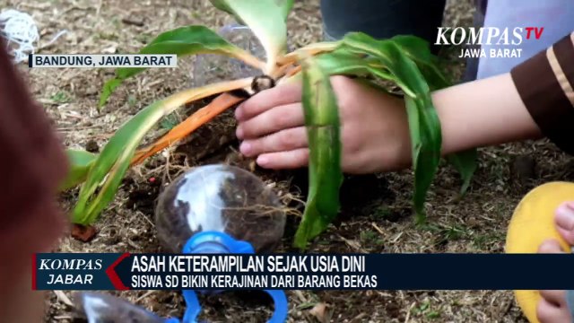 Siswa SD Bikin Kerajinan Dari Barang Bekas