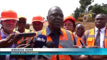 Amadou Koné, ministre des Transports, visite le chantier du métro d'Abidjan