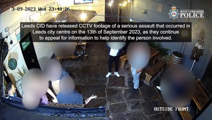 Police in Leeds Release CCTV Footage of Man They Wish to Identify Following Serious Assault.