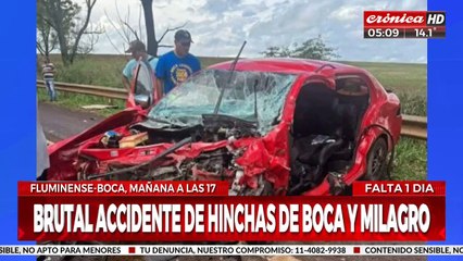 Hinchas de Boca protagonizaron impresionante accidente en la ruta