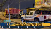 SJL: muere repartidor delivery arrollado por un camión cerca a la estación del Metro de Lima