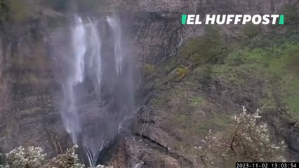 La borrasca Ciarán provoca esto en el nacimiento del rio Mundo en Riopar