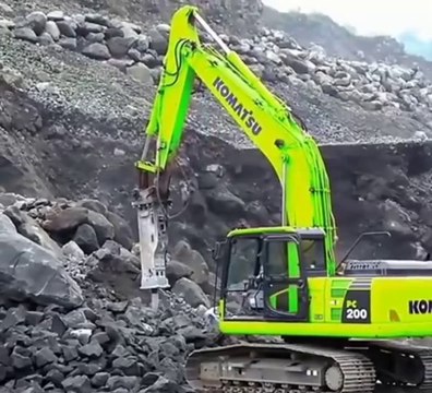 Spectacular Scenery: Excavator Digging Soil