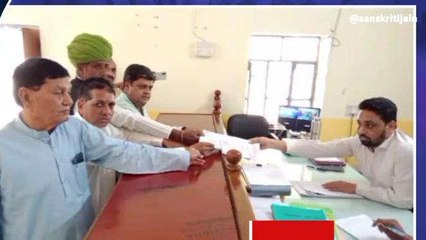 झालावाड़:भाजपा प्रत्याशी ने सांसद की मौजूदगी में भरा नामांकन, उमड़े हजारों समर्थक