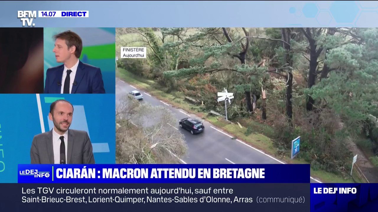 Tempête Ciarán: Emmanuel Macron attendu en Bretagne ce vendredi après-midi