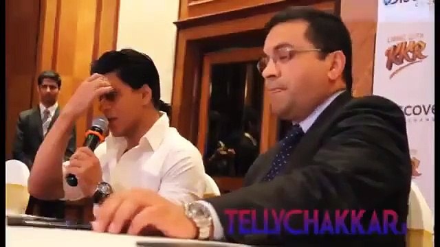 Shahrukh Khan at the press conference for Discovery Channel's documentary Living with KKR