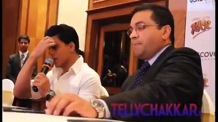 Shahrukh Khan at the press conference for Discovery Channel's documentary Living with KKR