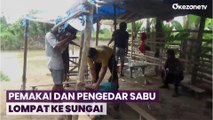 Polisi Gerebek Kampung Narkoba di Medan, Pemakai dan Pengedar Nekat Lompat ke Sungai