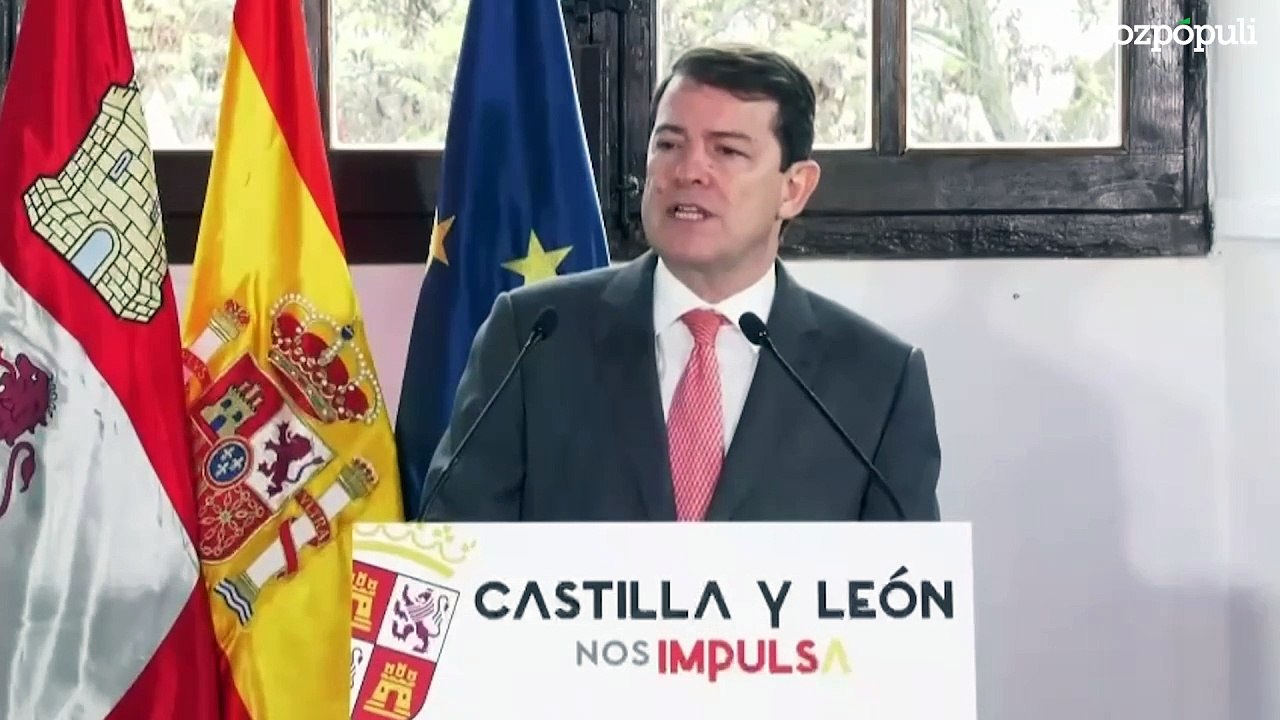 Mañueco sobre el acuerdo PSOE-ERC: "Sánchez está comprando apoyos para su investidura con el dinero de todos los españoles"