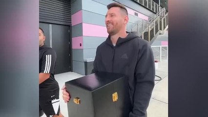 Messi inspires Inter Miami academy kids by showing off eighth Ballon d'Or