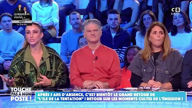 Delphine Wespiser dans Touche pas à mon poste ! sur C8 le jeudi 2 novembre 2023.