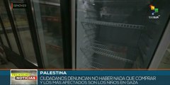 Ciudadanos palestinos enfrentan agravado desabastecimiento de alimentos