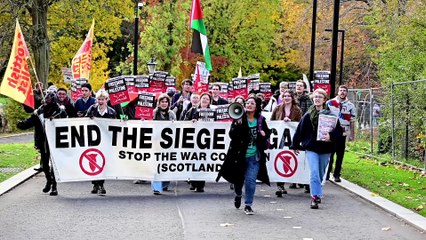 University of Glasgow students walkout in solidarity with Palestine