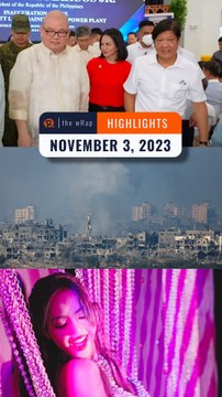 Rappler's highlights: New agri chief, Israel ceasefire call, BLACKPINK's Lisa | The wRap | November 3, 2023