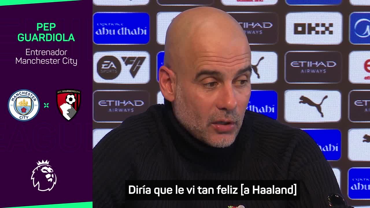 Guardiola: "Haaland tiene toda la carrera por delante para ganar el Balón de Oro"