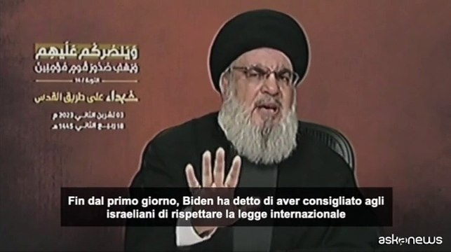 Nasrallah: guerra a Gaza decisiva , Stati Uniti responsabili