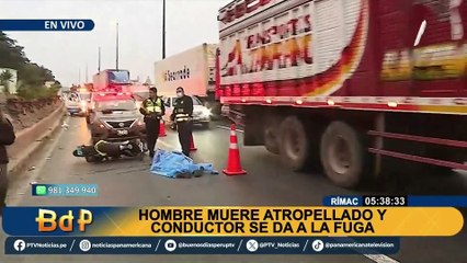 Hombre muere tras ser impactado por un auto y conductor se da a la fuga en El Rímac