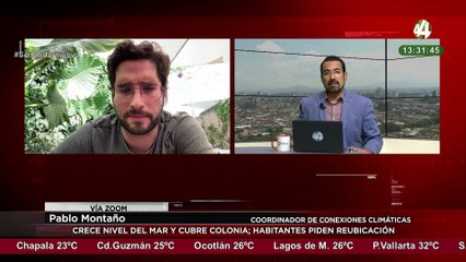 Pablo Montaño habla sobre la subida del mar en la comunidad de El Bosque, Tabasco