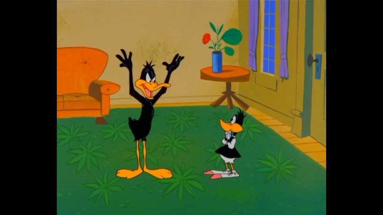 Duffy Duck e il nipotino in dolcetto o scherzetto con la strega e speedy Gonzales
