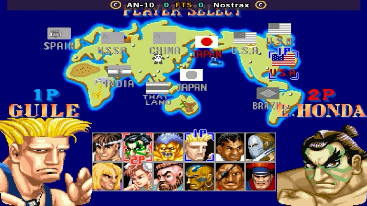 Street Fighter II': Hyper Fighting - AN-10 vs Nostrax FT5